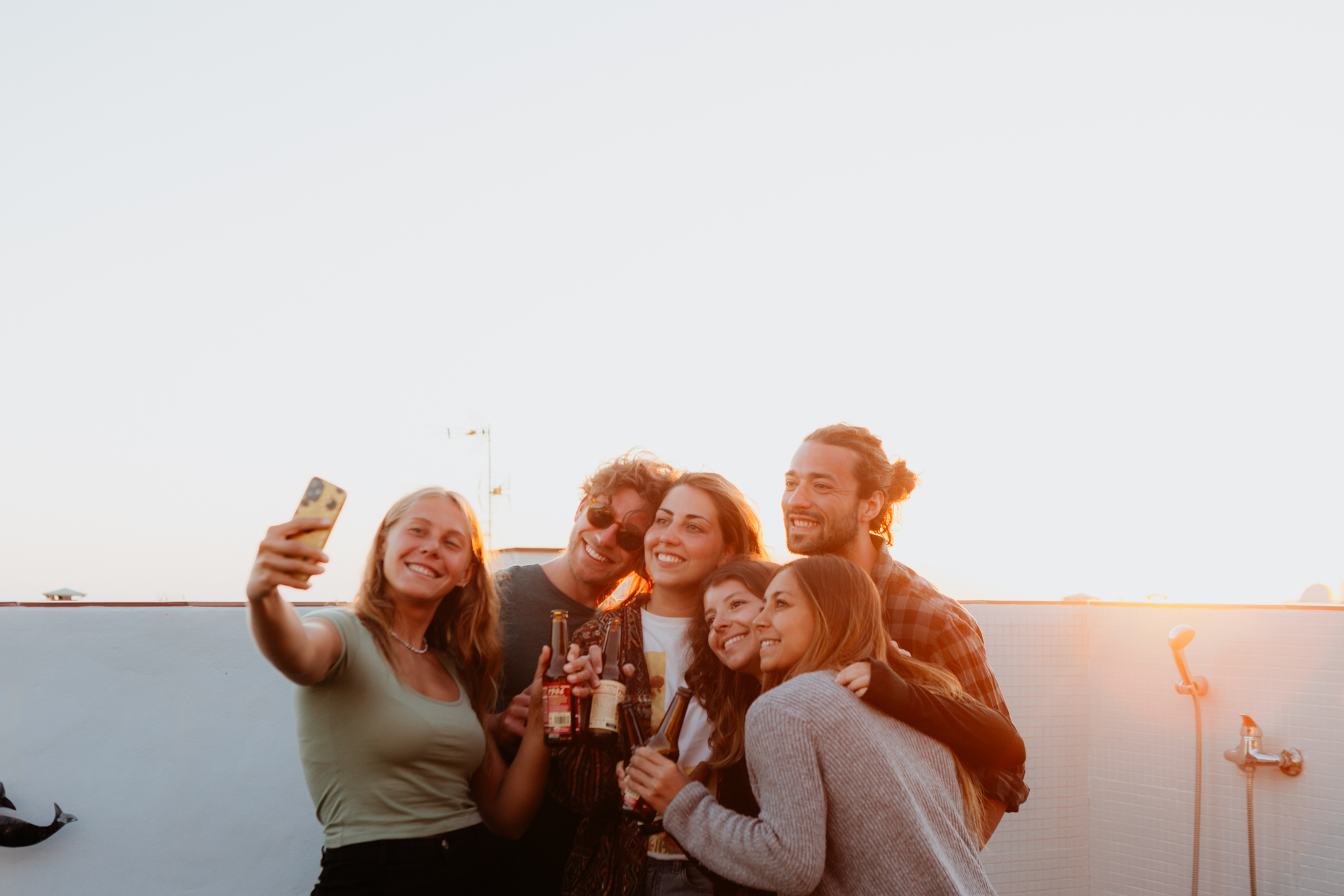 Guests enjoying sunset