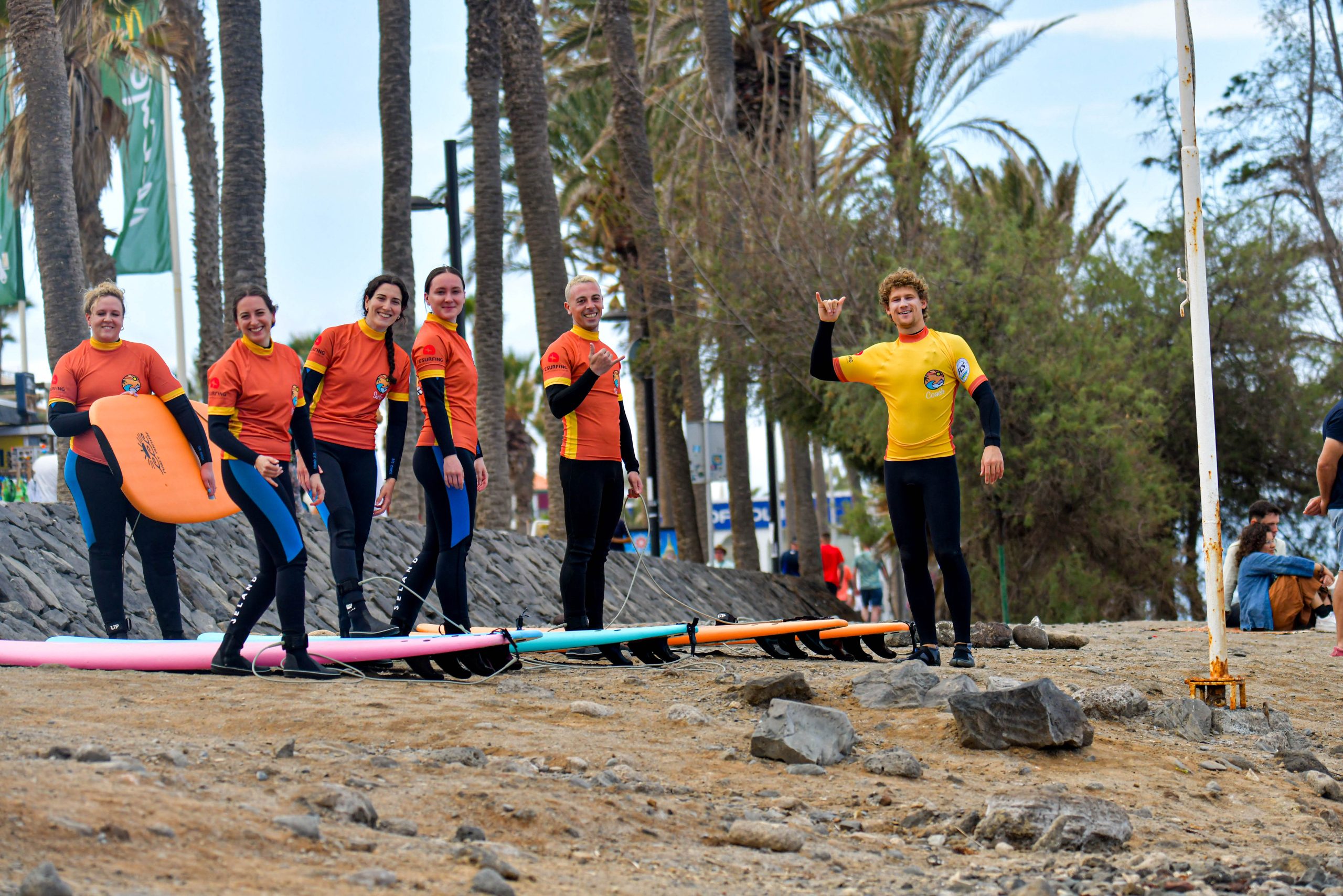 Beginner surf camp Tenerife at Playa de Las Americas